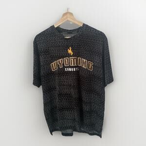 Wyoming Cowboys Shirt Black Gray Digi Camo Performance Fan Gear Football NCAA Lg